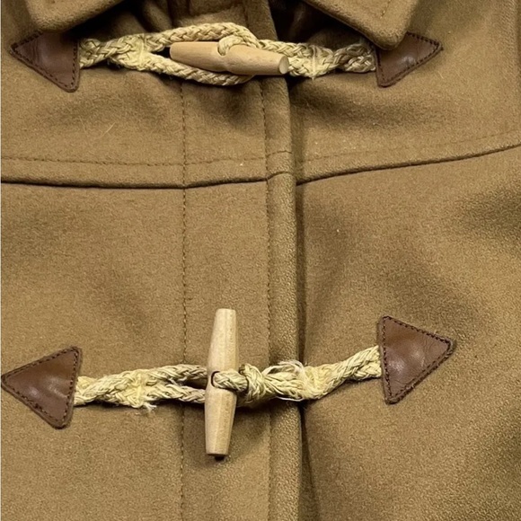 J. Crew Melton Wool Toggle Zip Beige Tan Coat - Sz 000 - Picture 8 of 15